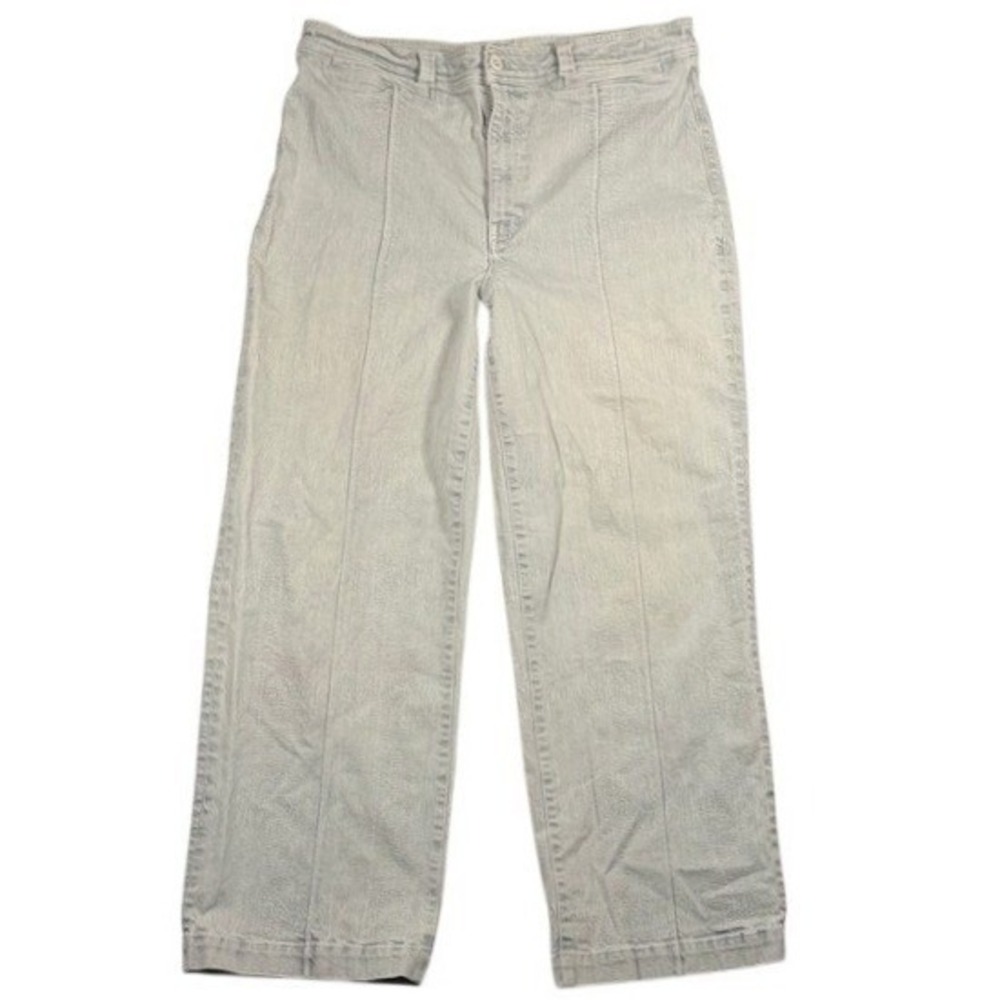 Madewell Perfect Vintage Wide-Leg Jeans Men 32 Light Gray Front Seam Denim Pants